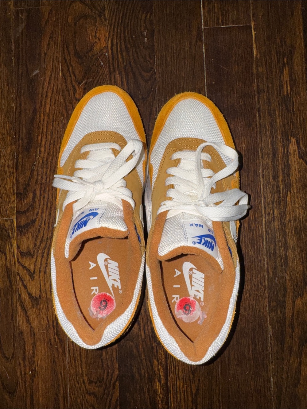 Nike Air Max Men's White, Tan and Cognac Sneakers - Picture 8 of 11